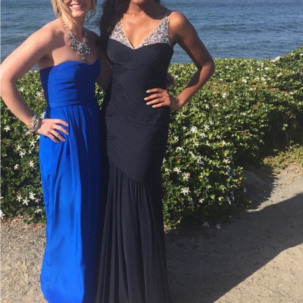 Adrianna Papell navy evening gown (mermaid style)